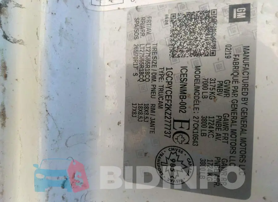 1GCPYCEF2KZ277737 Photo# 9
