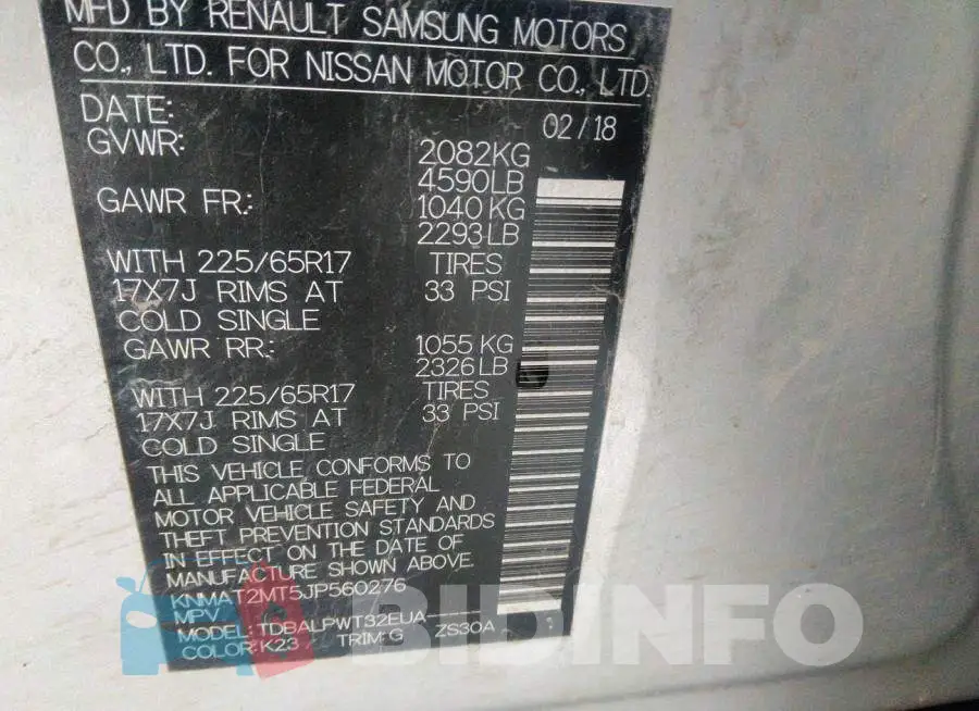 KNMAT2MT5JP560276 Photo# 9