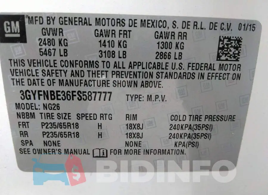 3GYFNBE36FS587777 Photo# 9