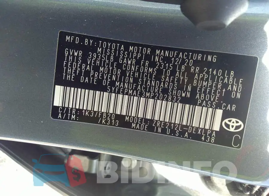 5YFEPMAE3MP202832 Photo# 9