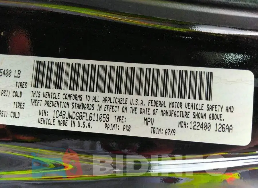 1C4BJWDG8FL611059 Photo# 9
