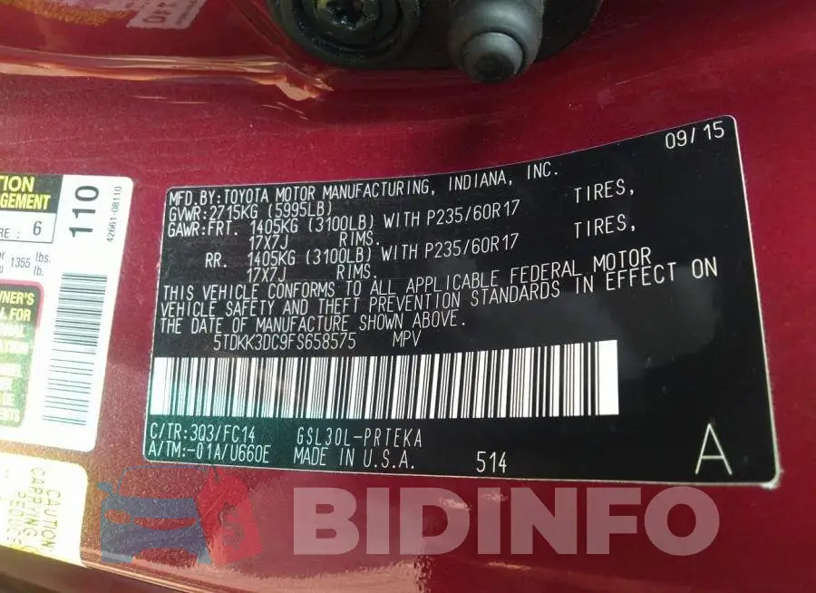 5TDKK3DC9FS658575 Photo# 9
