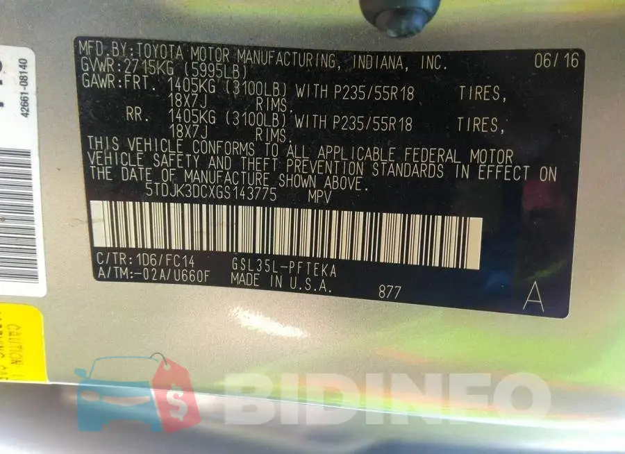 5TDJK3DCXGS143775 Photo# 9