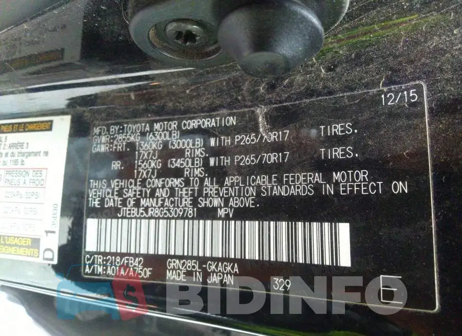 JTEBU5JR8G5309781 Photo# 9