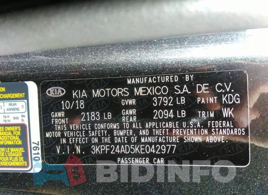 3KPF24AD5KE042977 Photo# 9