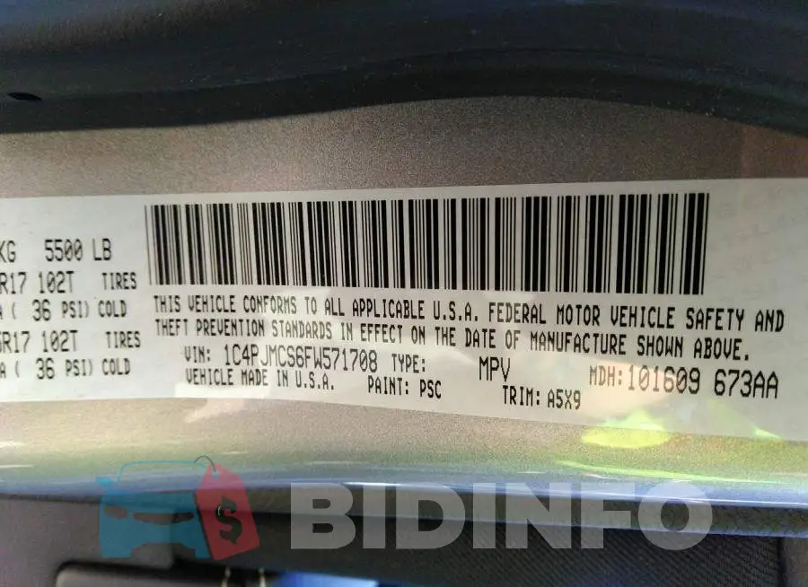 1C4PJMCS6FW571708 Photo# 9