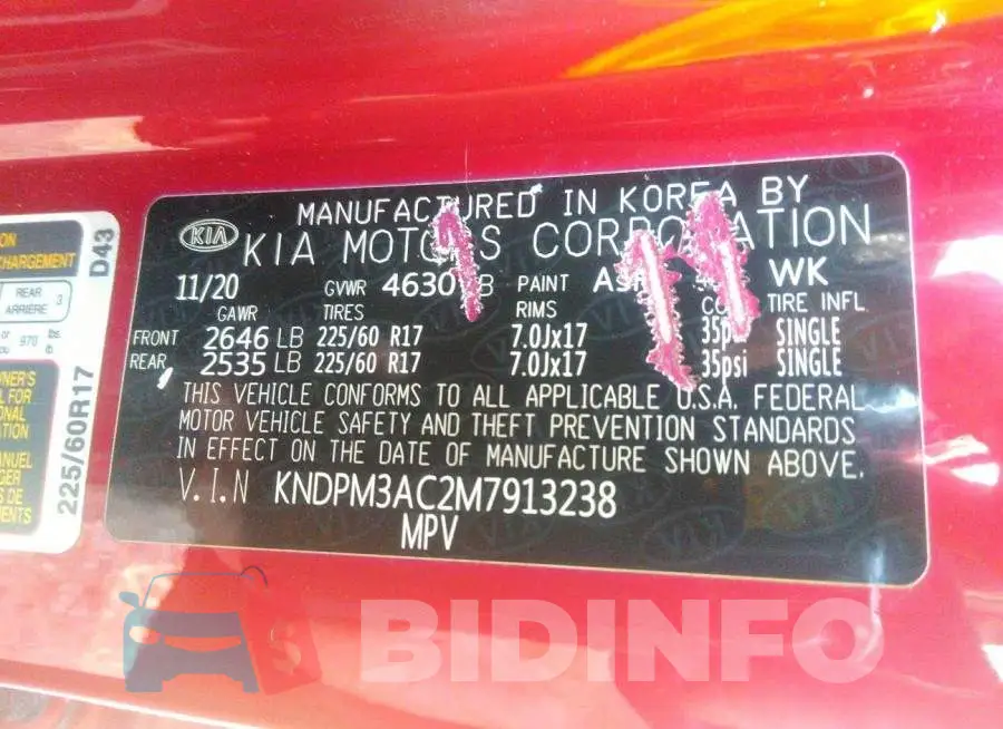 KNDPM3AC2M7913238 Photo# 9