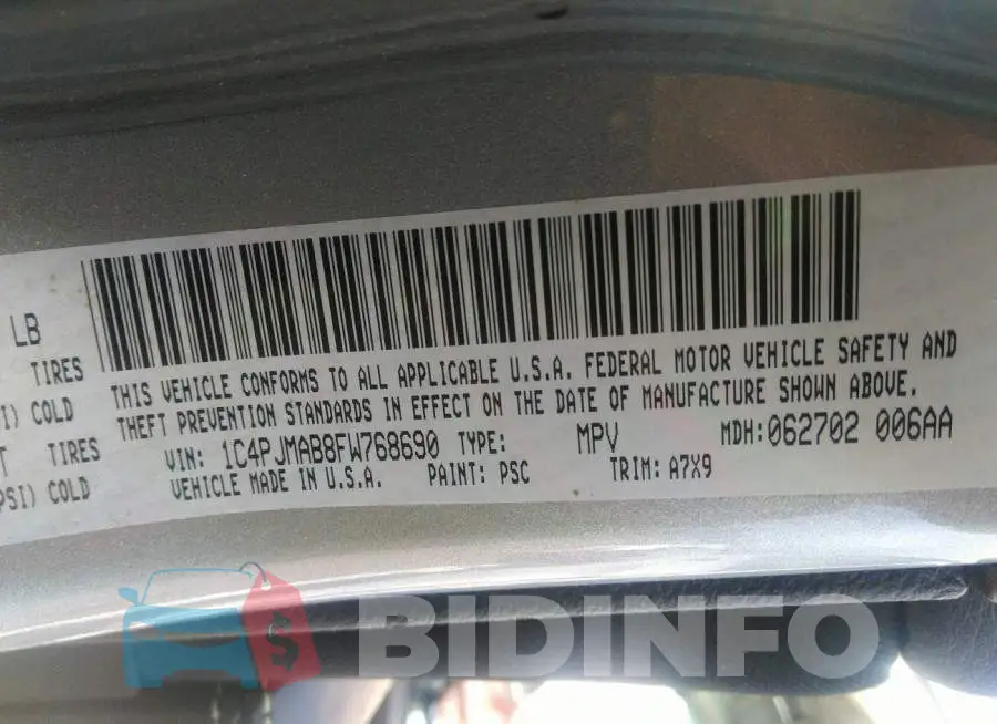 1C4PJMAB8FW768690 Photo# 9