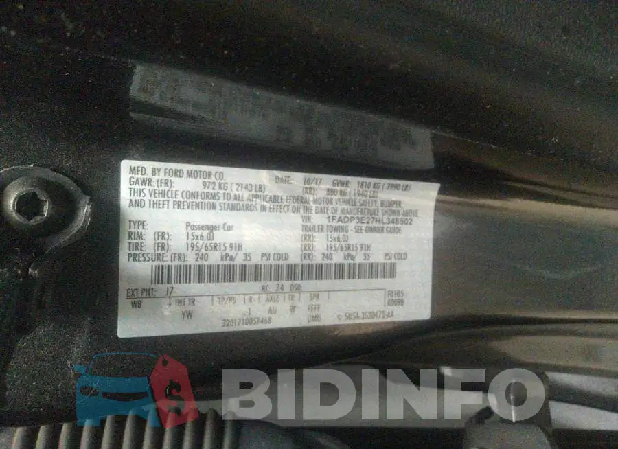 1FADP3E27HL348502 Photo# 9