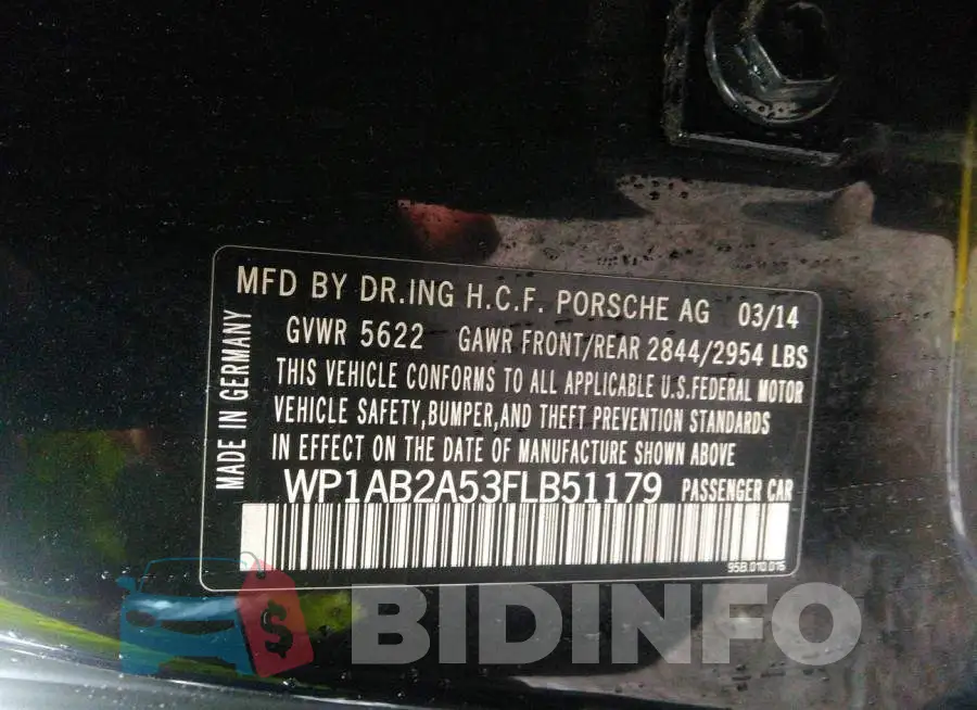 WP1AB2A53FLB51179 Photo# 9