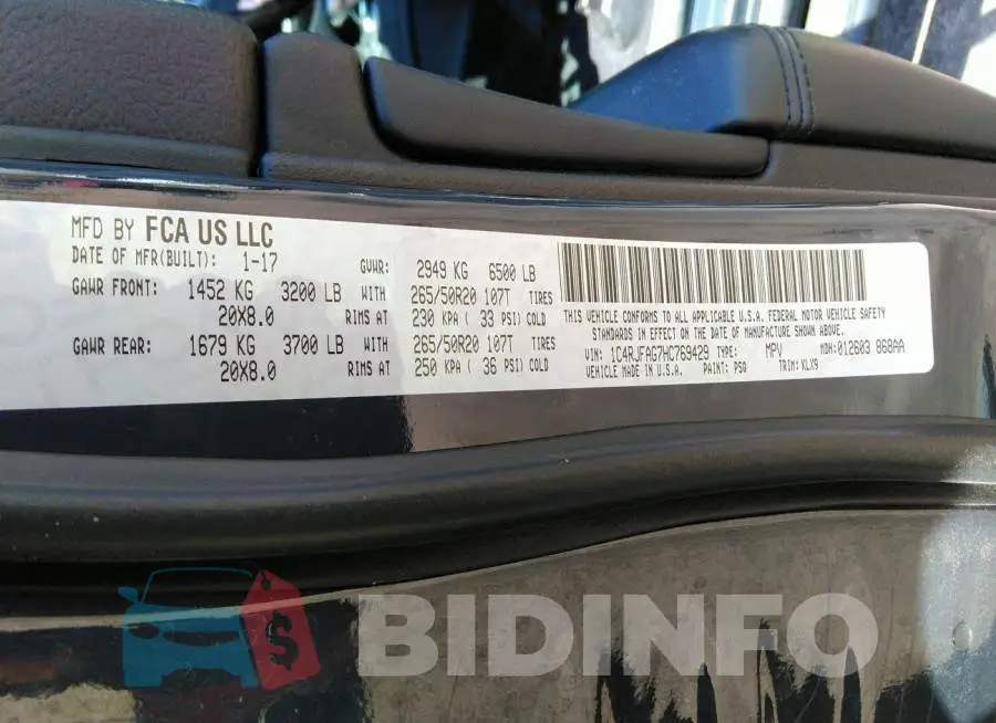 1C4RJFAG7HC769429 Photo# 9