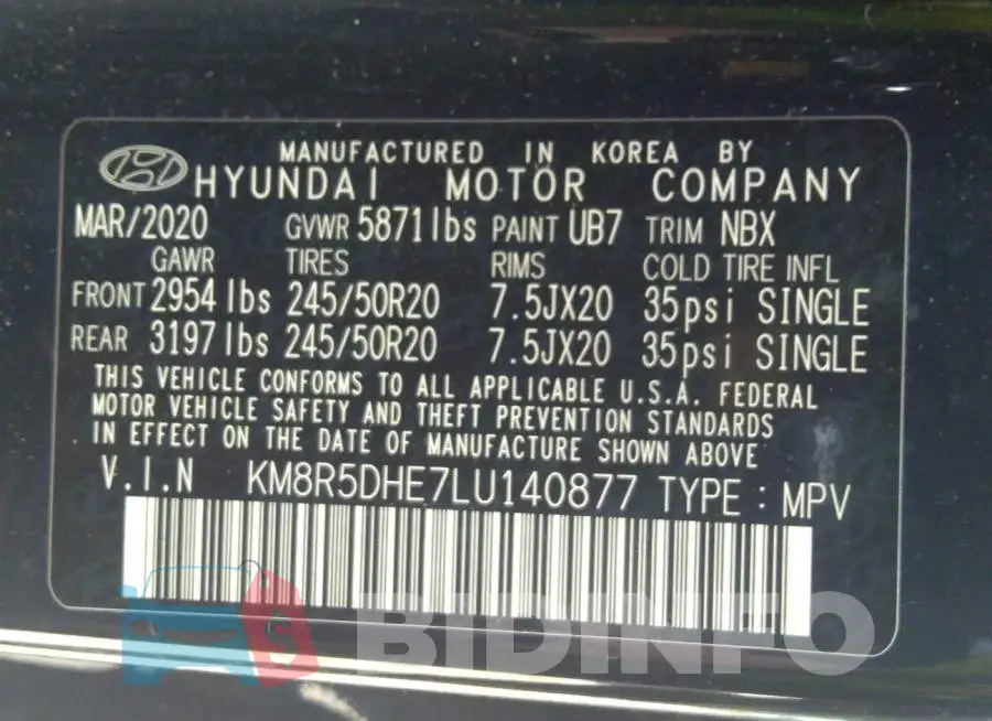 KM8R5DHE7LU140877 Photo# 9