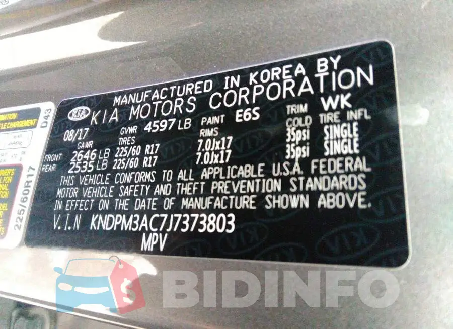 KNDPM3AC7J7373803 Photo# 9