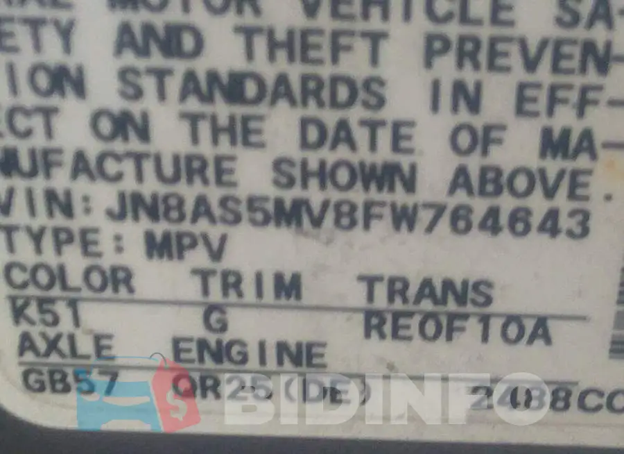 JN8AS5MV8FW764643 Photo# 9