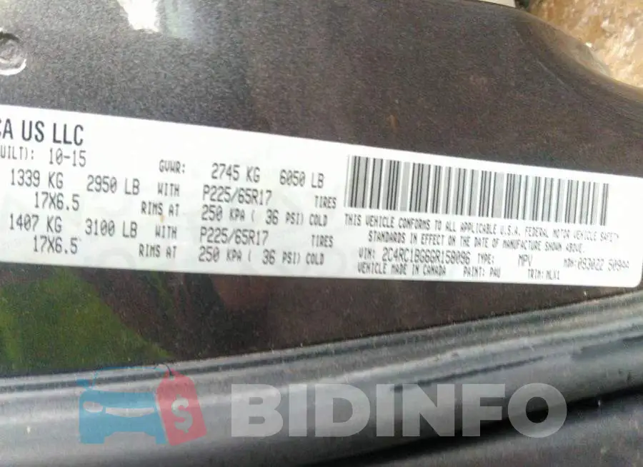 2C4RC1BG6GR158096 Photo# 9