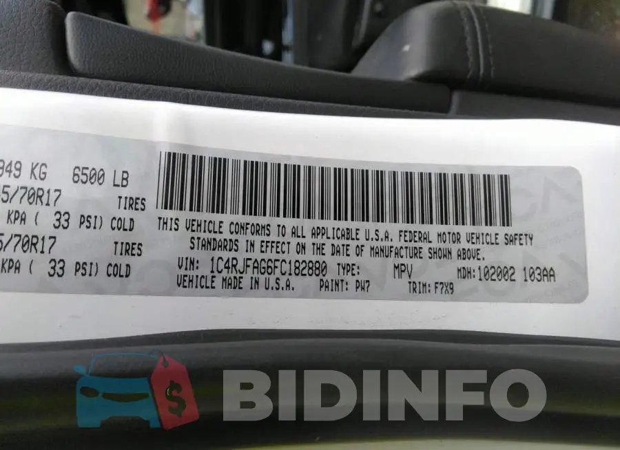 1C4RJFAG6FC182880 Photo# 9