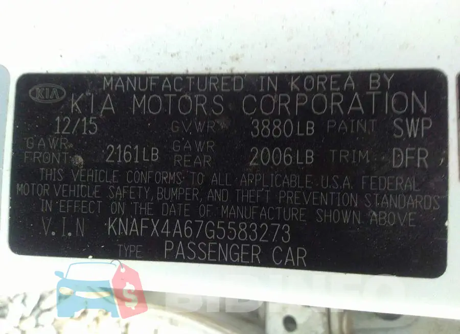 KNAFX4A67G5583273 Photo# 9