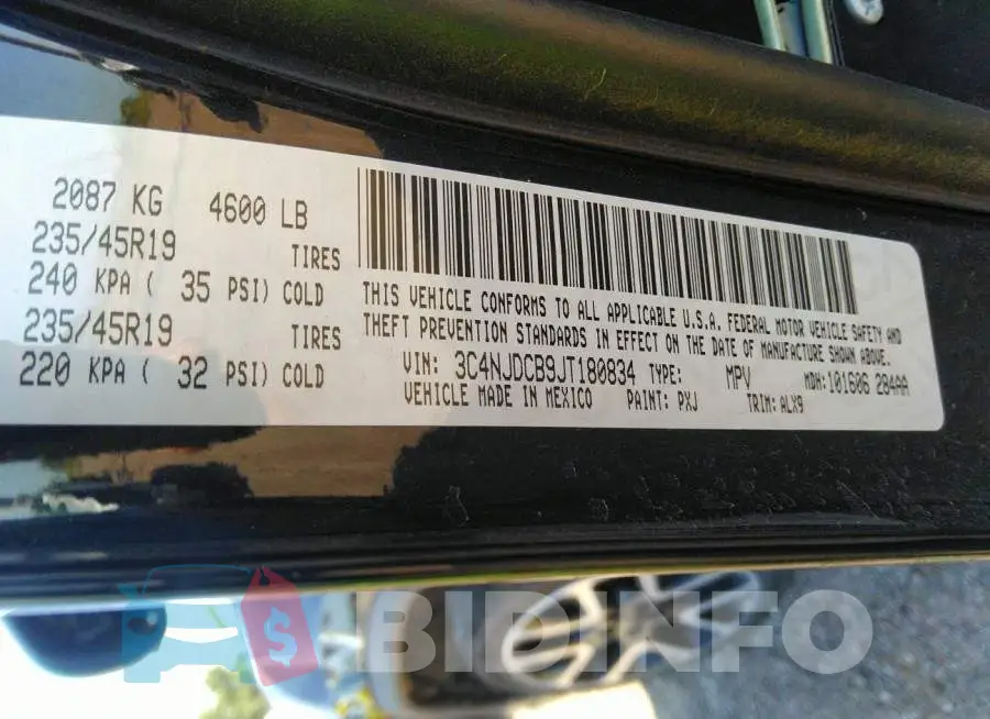 3C4NJDCB9JT180834 Photo# 9