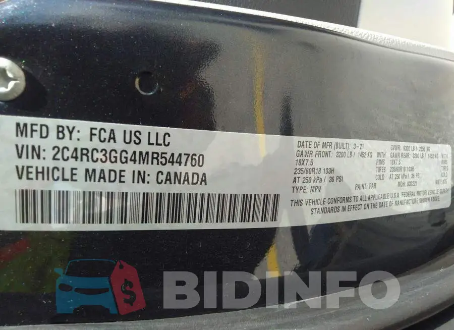 2C4RC3GG4MR544760 Photo# 9