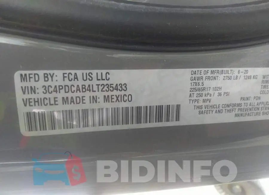 3C4PDCAB4LT235433 Photo# 9