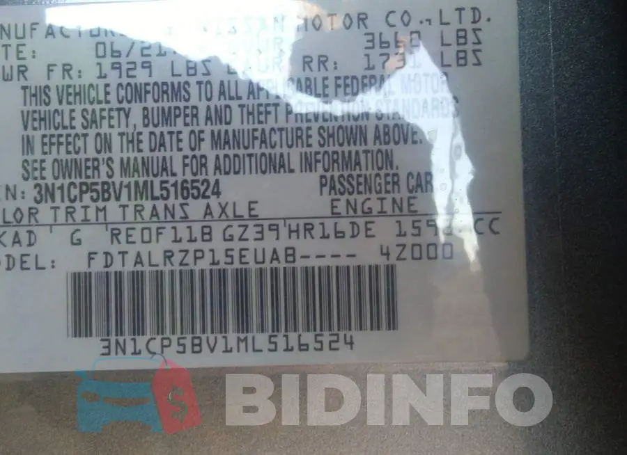 3N1CP5BV1ML516524 Photo# 9