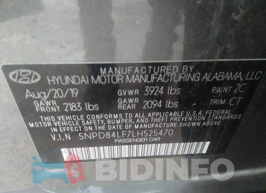 5NPD84LF7LH525470 Photo# 9