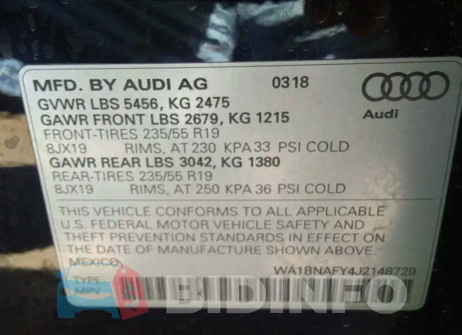 WA1BNAFY4J2148729 Photo# 9