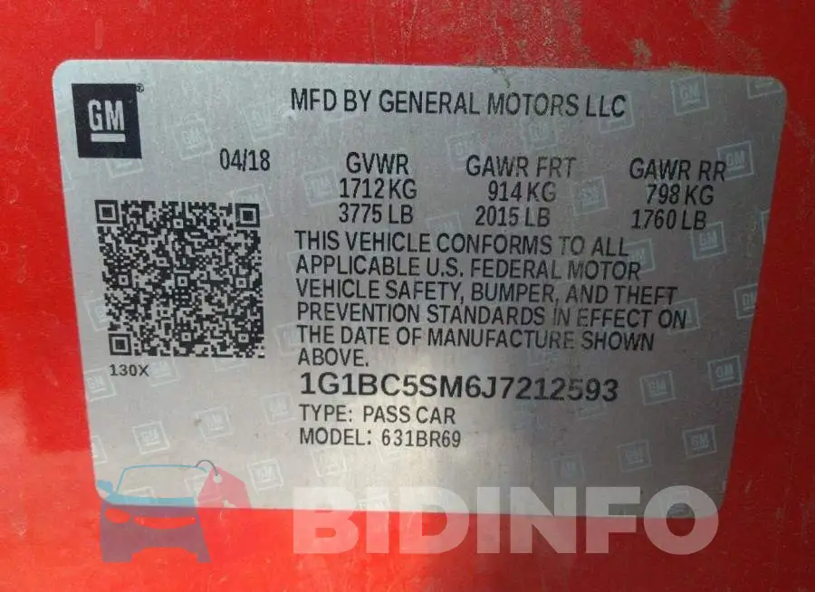 1G1BC5SM6J7212593 Photo# 9