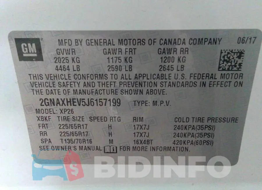 2GNAXHEV5J6157199 Photo# 9