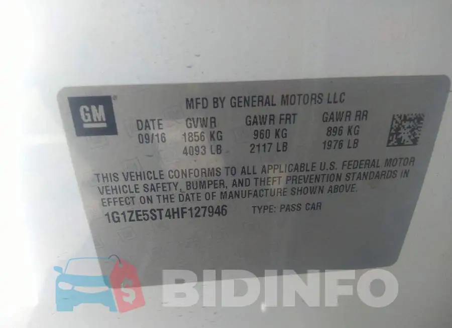 1G1ZE5ST4HF127946 Photo# 9