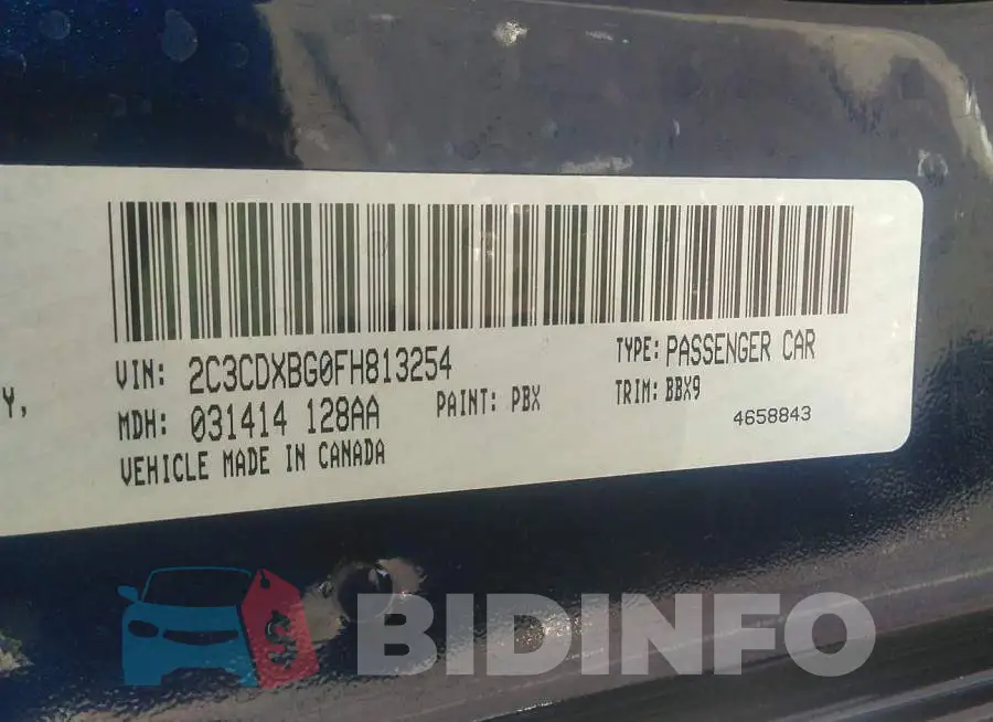 2C3CDXBG0FH813254 Photo# 9