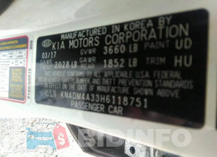 KNADM4A33H6118751 Photo# 9