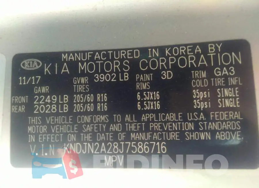 KNDJN2A28J7586716 Photo# 9