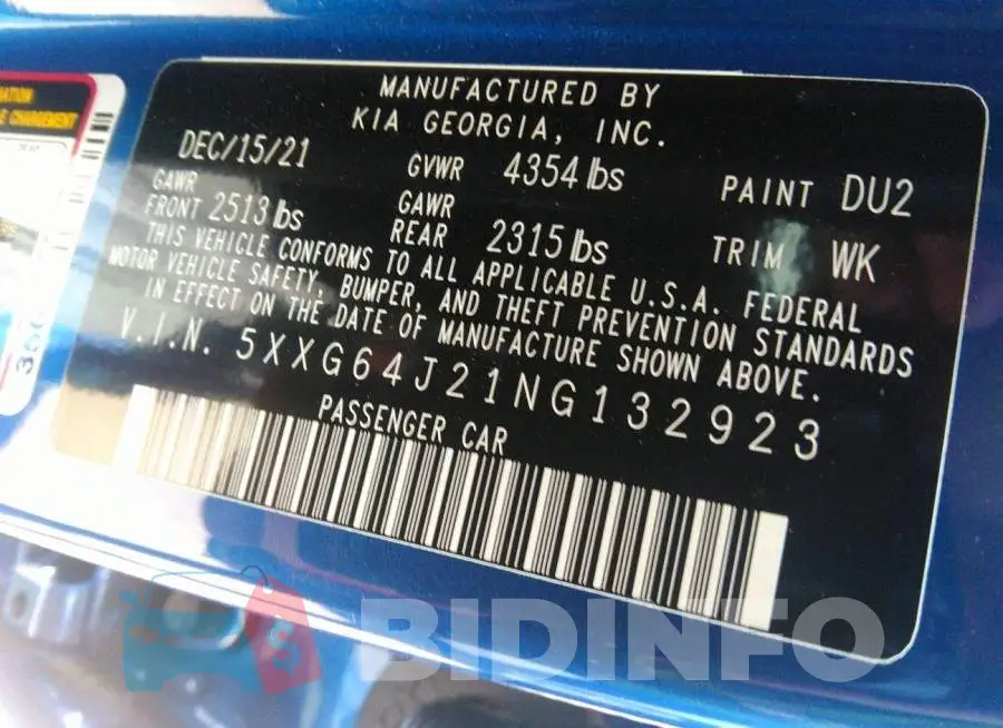 5XXG64J21NG132923 Photo# 9