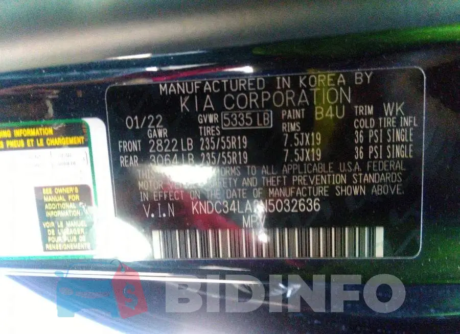 KNDC34LA2N5032636 Photo# 9