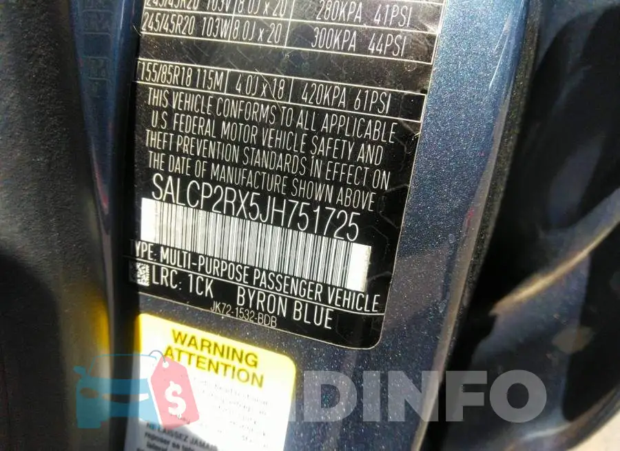 SALCP2RX5JH751725 Photo# 9