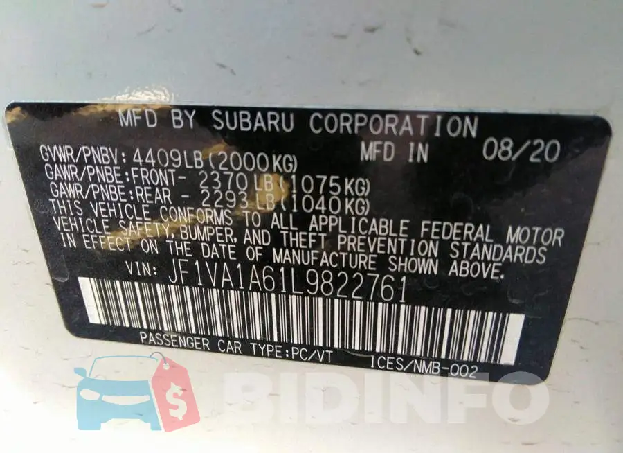 JF1VA1A61L9822761 Photo# 9