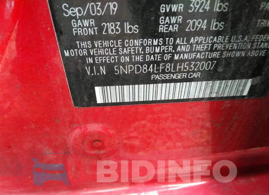 5NPD84LF8LH532007 Photo# 9