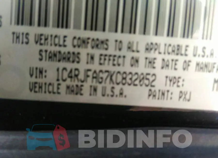 1C4RJFAG7KC832052 Photo# 9