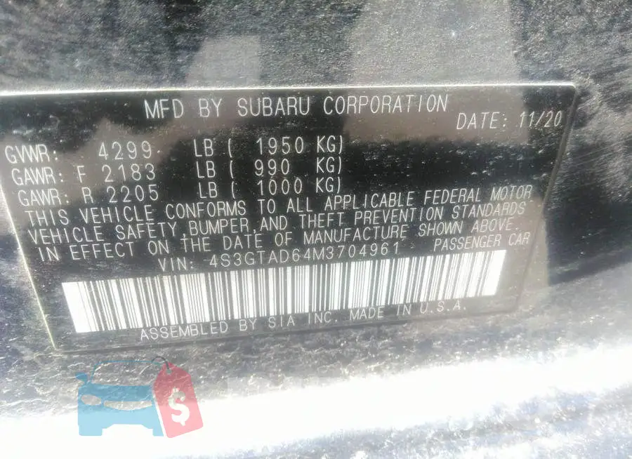 4S3GTAD64M3704961 Photo# 9