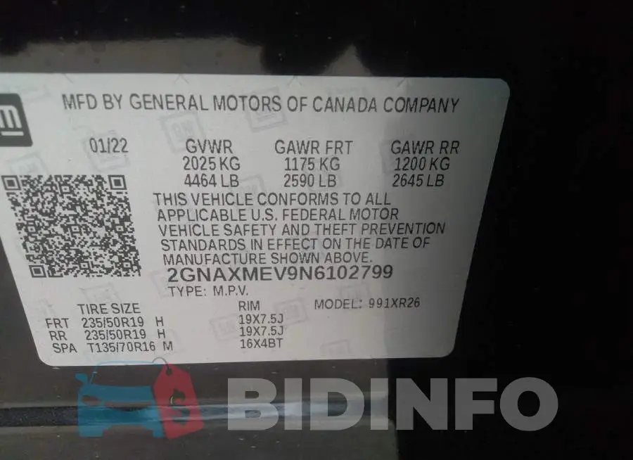 2GNAXMEV9N6102799 Photo# 9