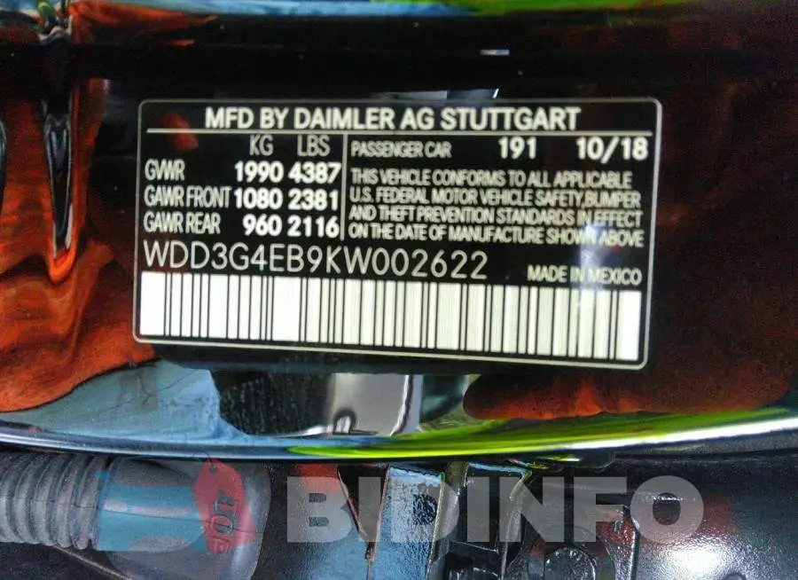 WDD3G4EB9KW002622 Photo# 9
