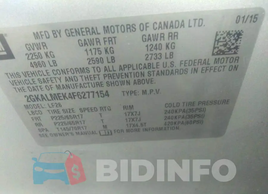 2GKALMEK4F6277154 Photo# 9