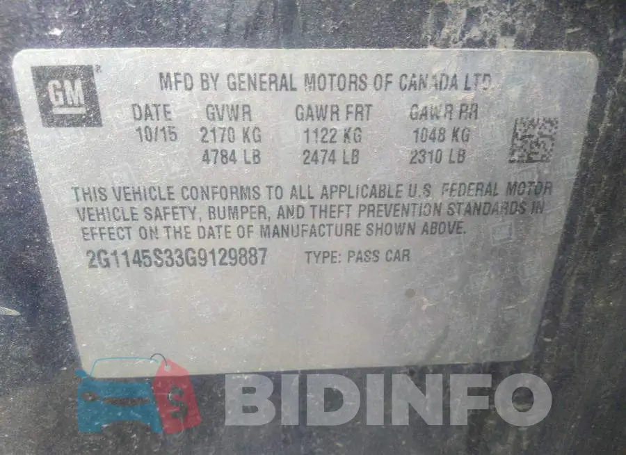 2G1145S33G9129887 Photo# 9