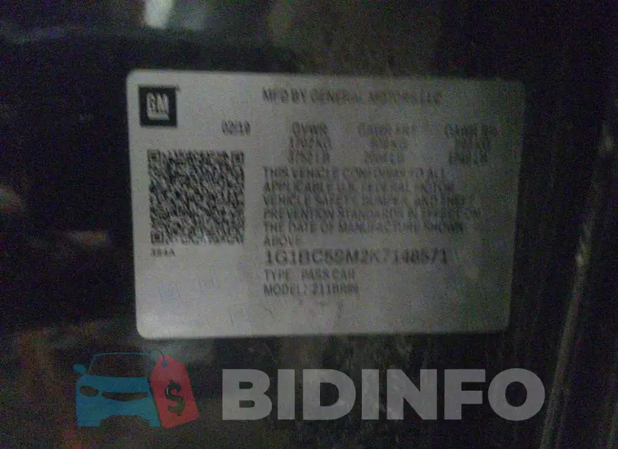 1G1BC5SM2K7148571 Photo# 9