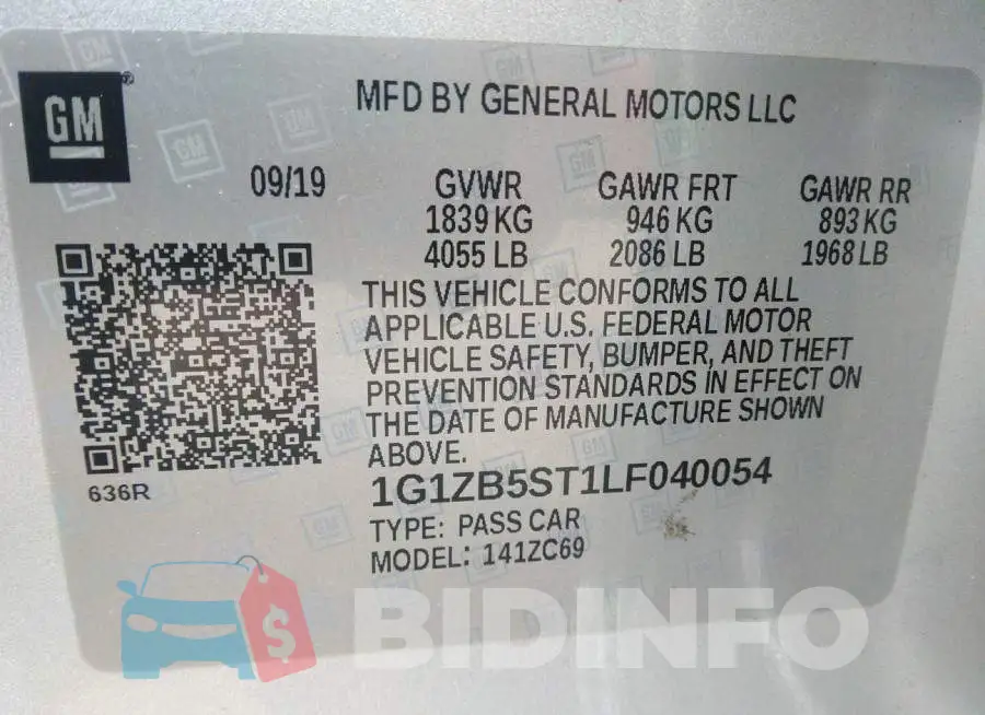 1G1ZB5ST1LF040054 Photo# 9