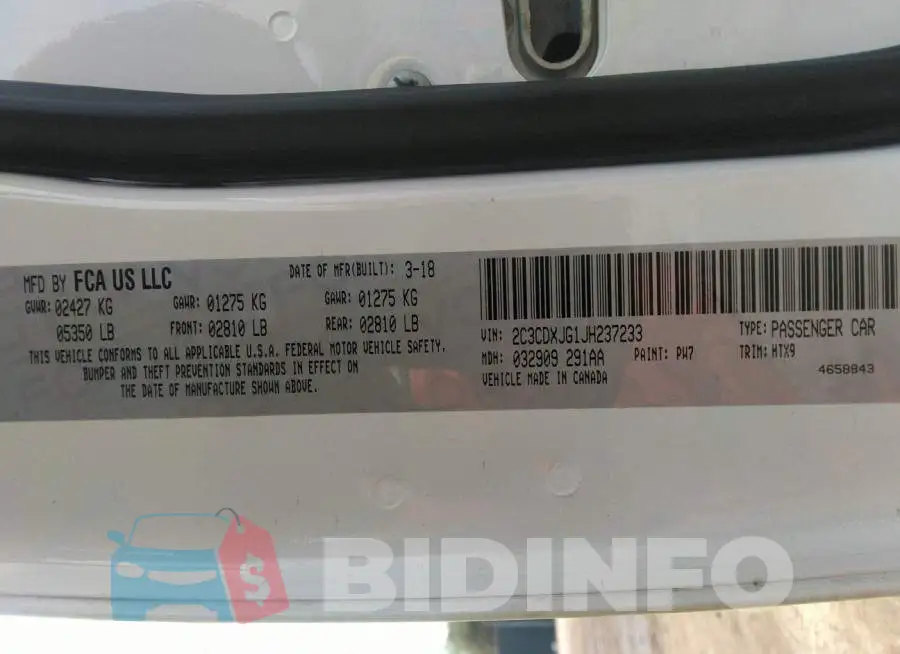 2C3CDXJG1JH237233 Photo# 9