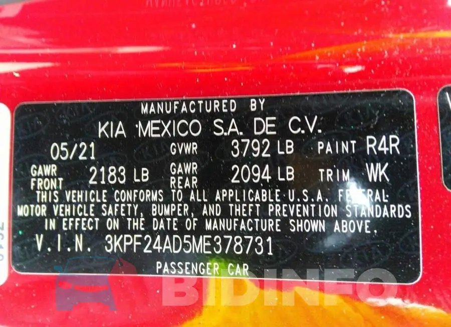 3KPF24AD5ME378731 Photo# 9