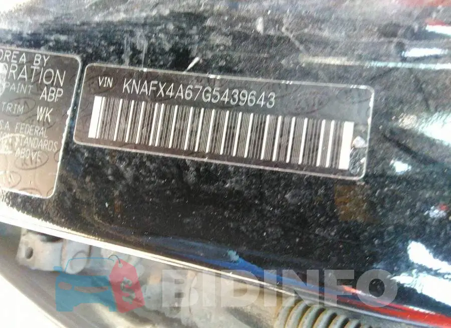 KNAFX4A67G5439643 Photo# 9