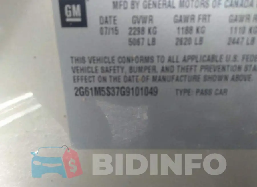 2G61M5S37G9101049 Photo# 9